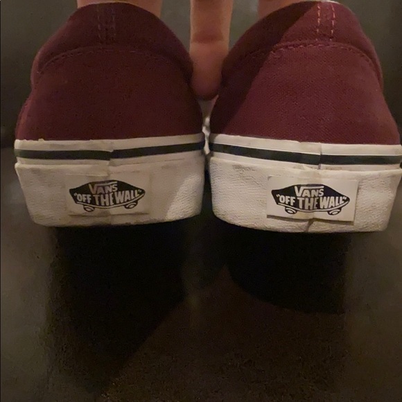 maroon slip on vans - Picture 4 of 5